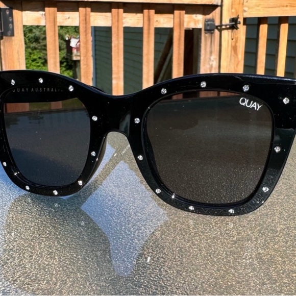 Quay AFTER HOURS RHINESTONE blk/blk •SUPER RARE• Sunglasses - Picture 3 of 12